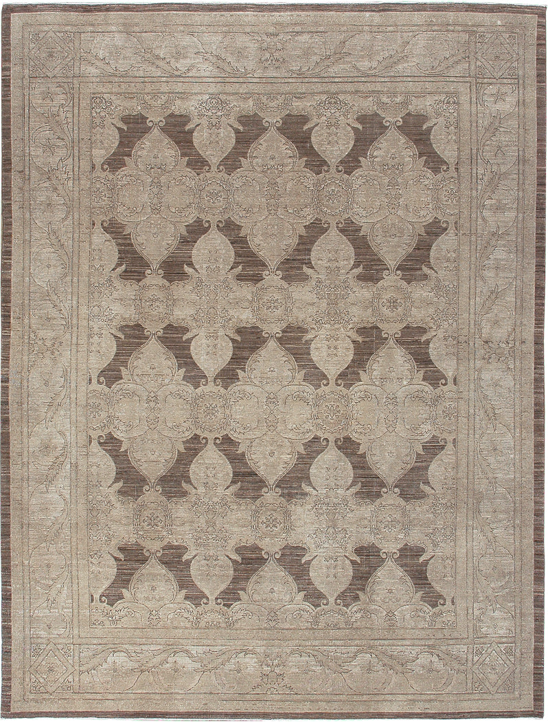 Vintage Style Arts and Crafts Design - one-of-a-kind handmade area rug (2)