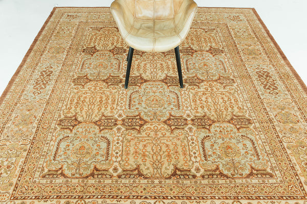 Natural Dye Lavar Kerman Style Bliss Collection - detailed border and fringe