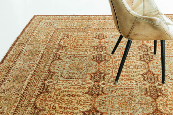 Natural Dye Lavar Kerman Style Bliss Collection - overhead flat lay view
