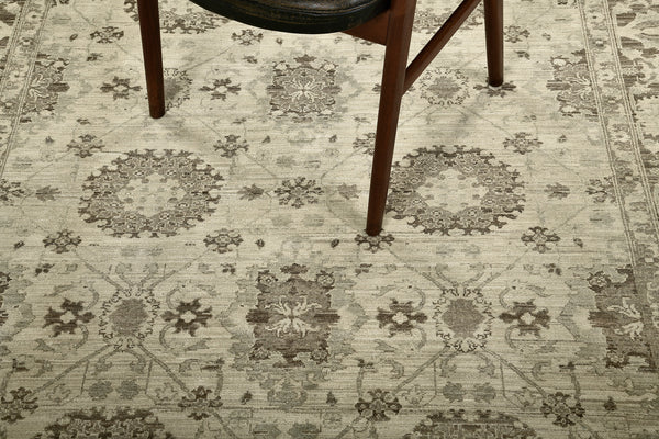 Vintage Style Mahal Revival Rug - artisan revival weave - overhead flat lay view [#5]