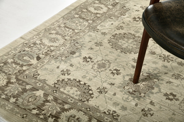 Vintage Style Mahal Revival Rug - artisan revival weave - close-up of weave texture and pile [#5]