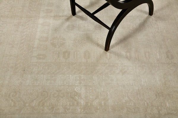 Khotan Style Revival Rug - East Turkestan Khotan - close-up of weave texture and pile