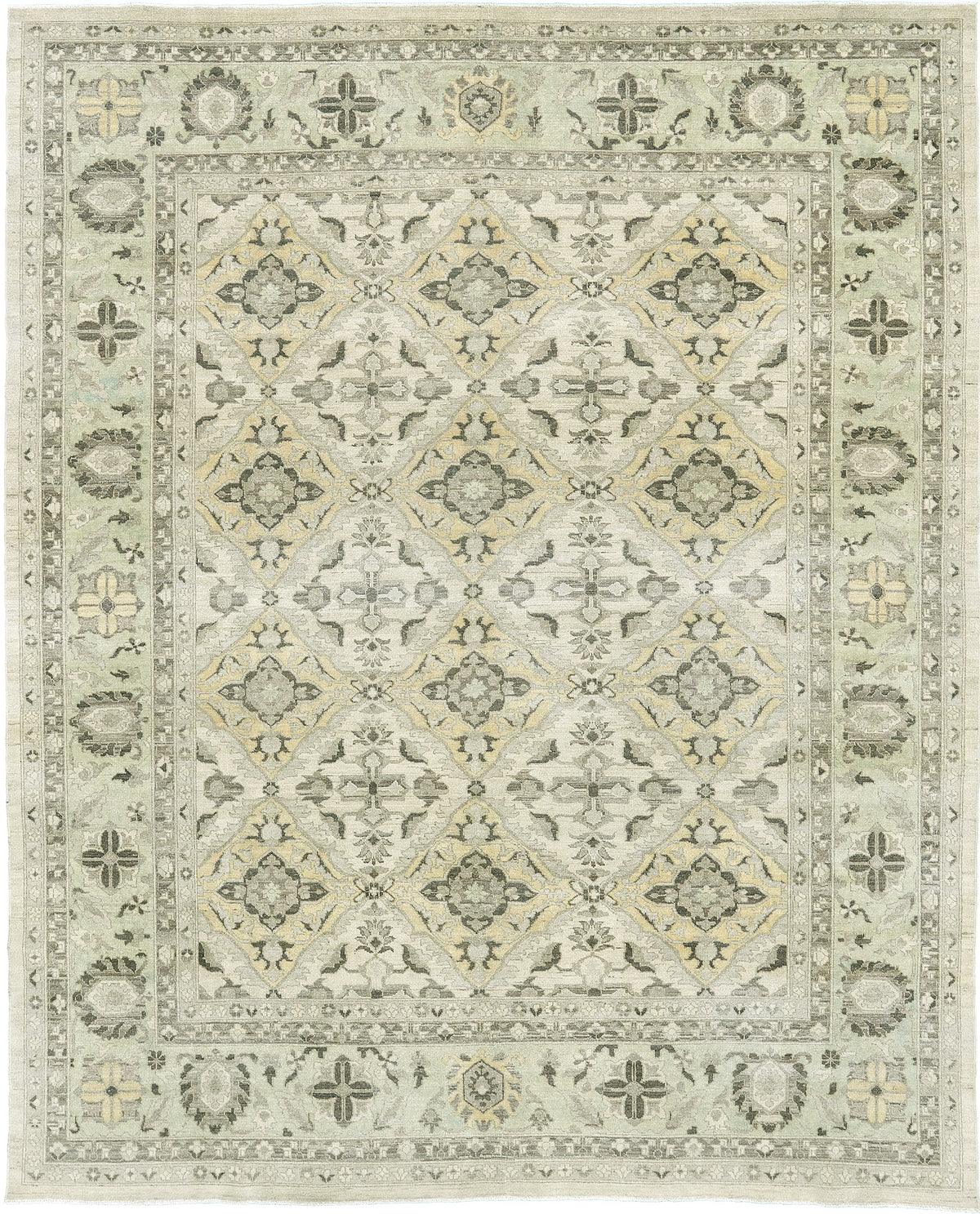 Sultanabad Panel Design Rug - one-of-a-kind handmade area rug