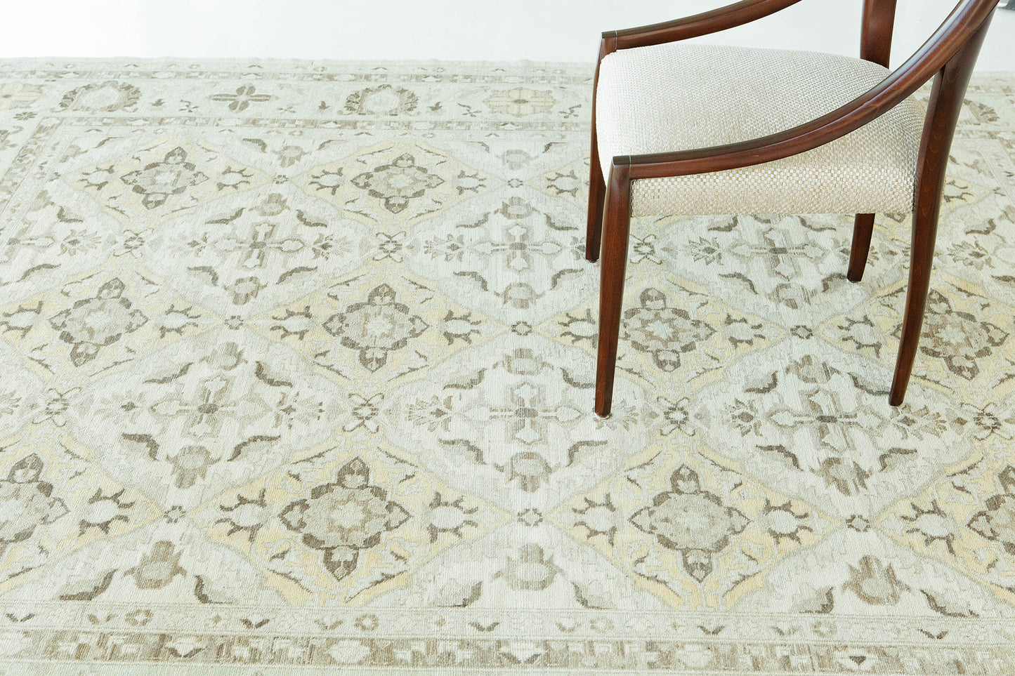 Sultanabad Panel Design Rug D5393