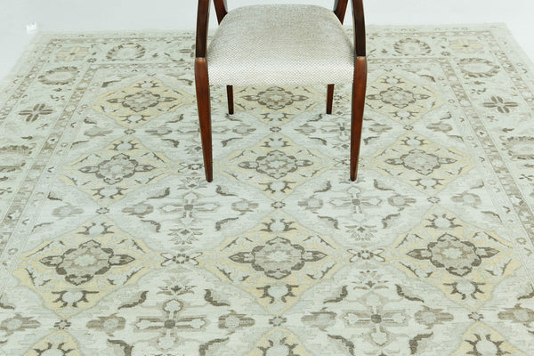 Sultanabad Panel Design Rug - styled in room setting