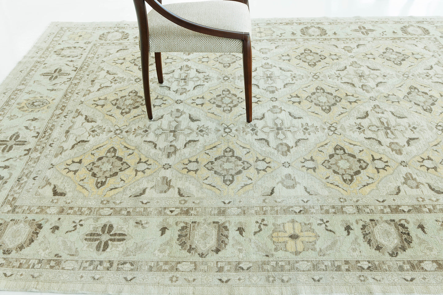 Sultanabad Panel Design Rug D5393