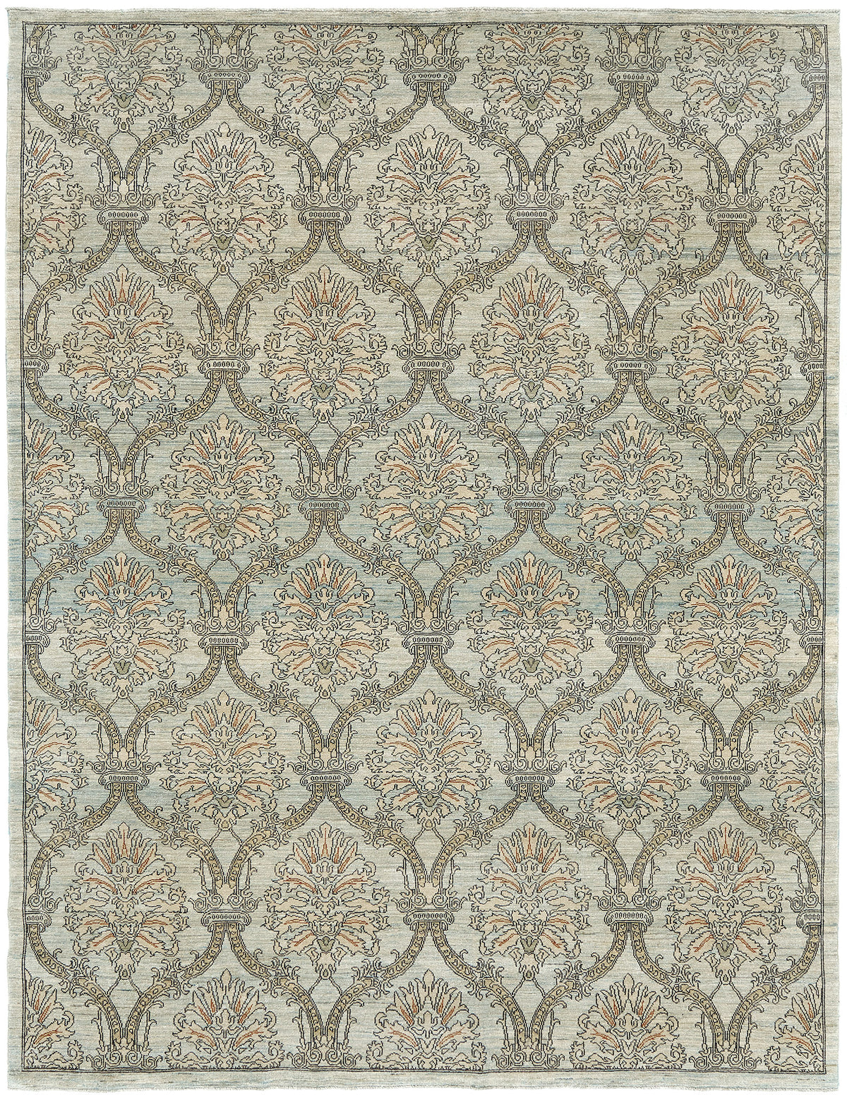 Natural Dye Damask Design Rug Divine - one-of-a-kind handmade area rug
