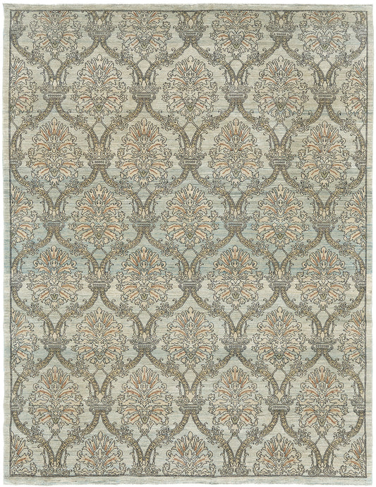 Natural Dye Damask Design Rug Divine