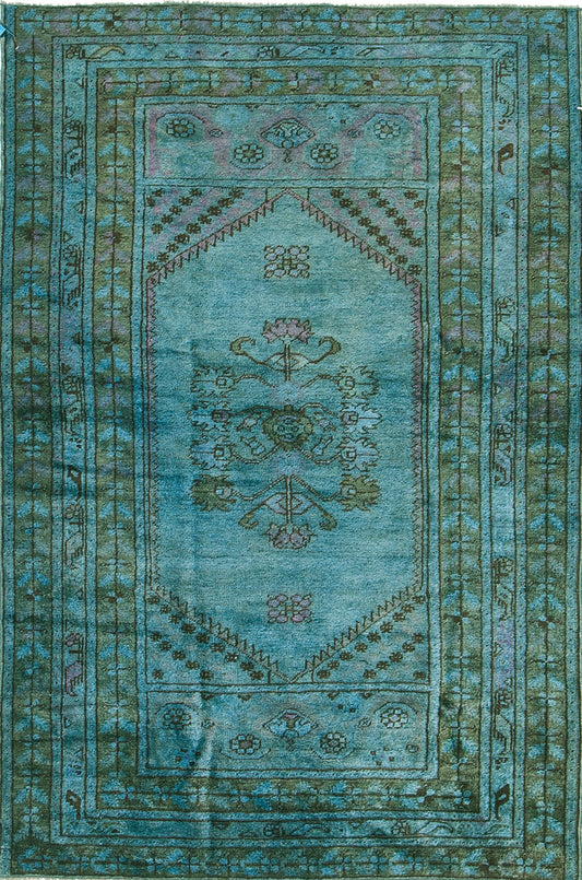 Overdyed Vintage Turkish Anatolian Rug