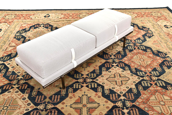 Natural Dye Antique Revival Bliss - artisan revival weave - styled in room setting