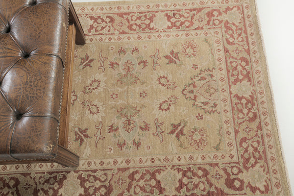 Natural Dye Sultanabad Design Runner Divine - narrow runner - detailed border and fringe [#1]