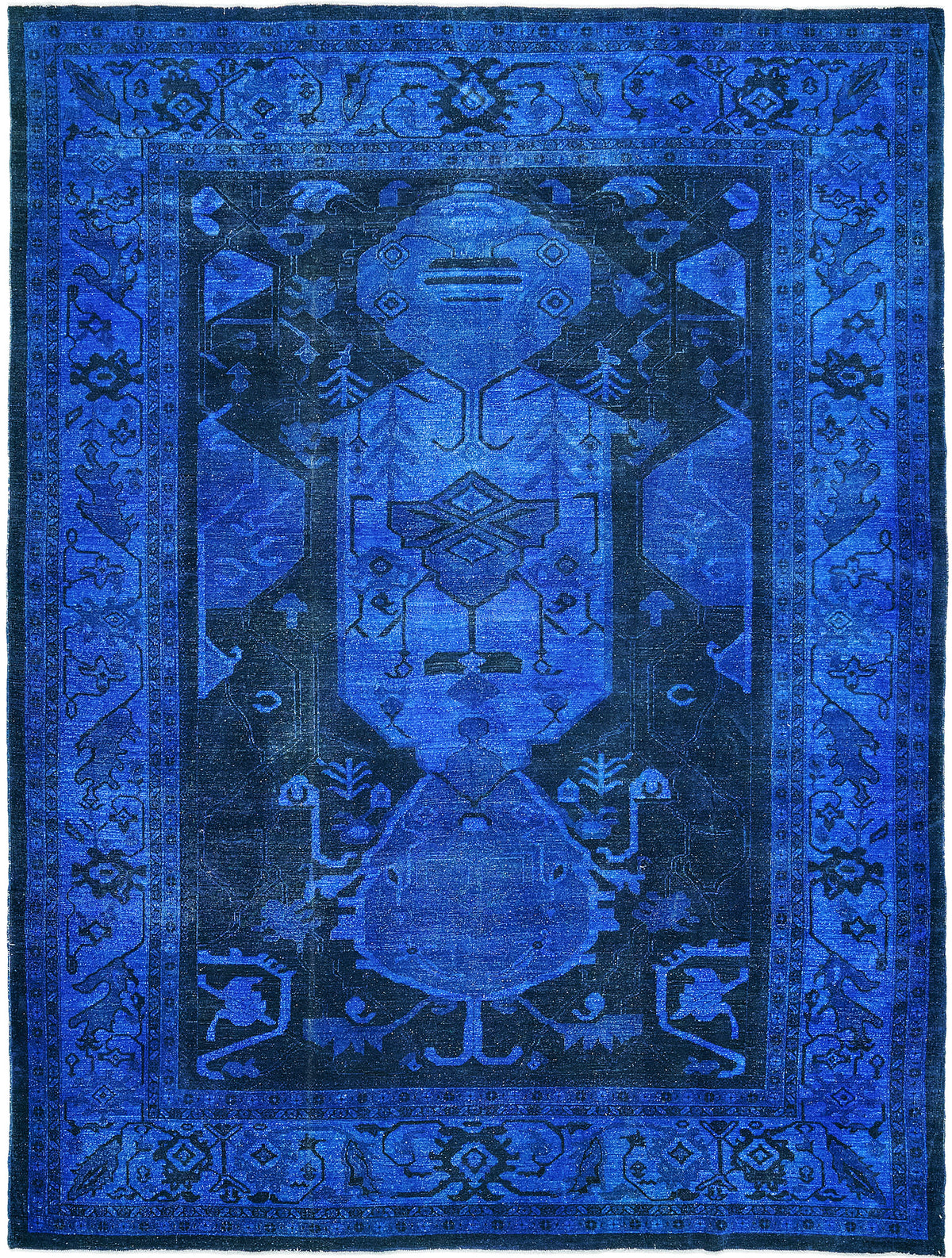 Vintage Style Overdyed Rapture Collection Rug - one-of-a-kind handmade area rug