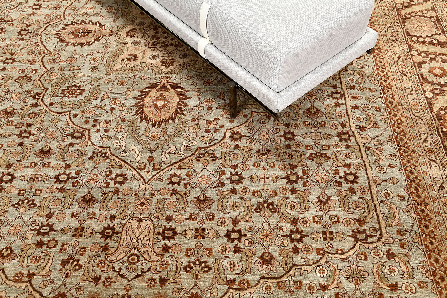 Natural Dye Tabriz Hadji Jalili Style Rug Fable