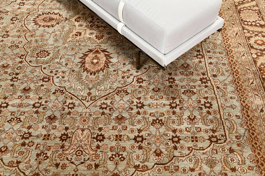 Natural Dye Tabriz Hadji Jalili Style Rug Fable