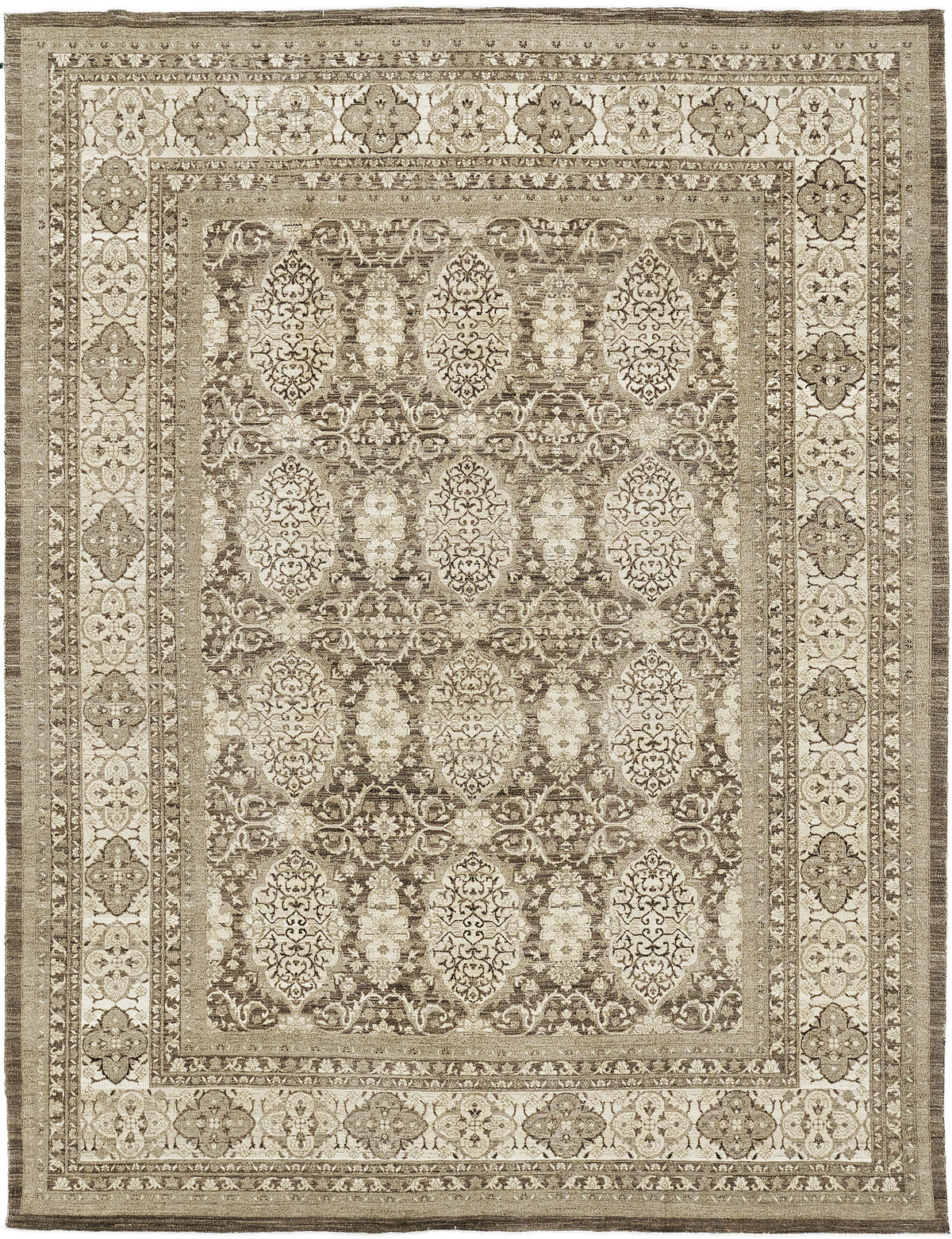 Vintage Style Tabriz Design Rug - one-of-a-kind handmade area rug [#2]