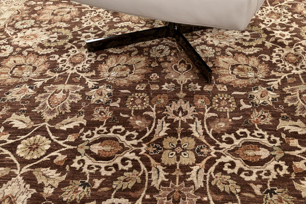 Natural Dye Tabriz Hadji Jalili Style Rug Fable - reverse side showing construction [#1]