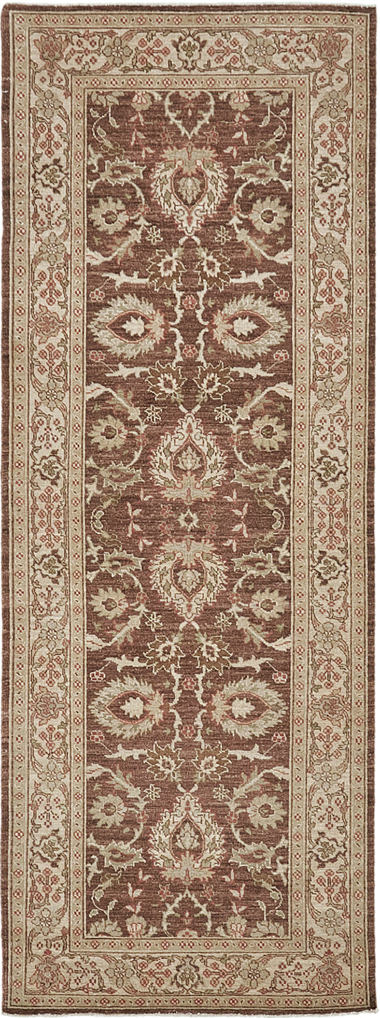 Natural Dye Sultanabad Design Runner Divine - narrow runner - one-of-a-kind handmade area rug