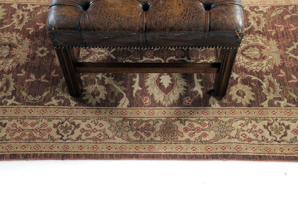 Natural Dye Sultanabad Design Runner Divine - narrow runner - close-up of weave texture and pile