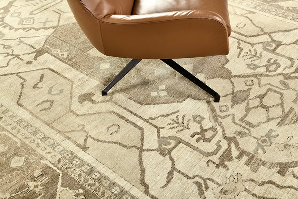 Vintage Style Antique Revival Rapture Collection - artisan revival weave - overhead flat lay view