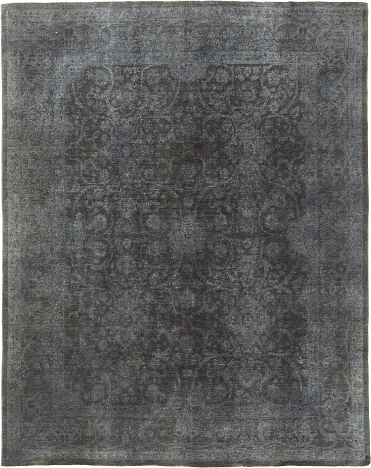 Overdyed Distressed Rug