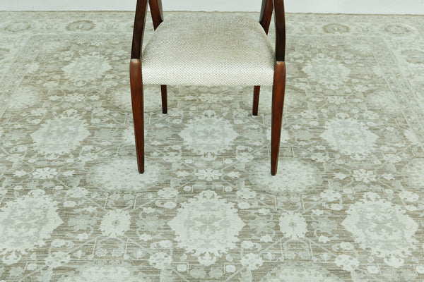 Vintage Style Mahal Revival Rug - artisan revival weave - close-up of weave texture and pile [#3]
