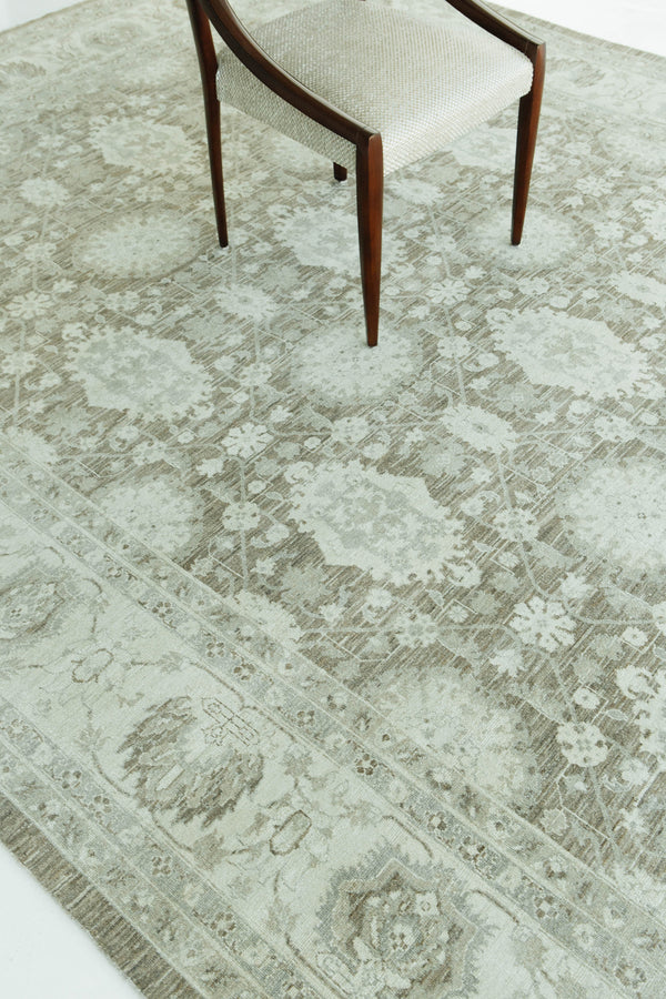 Vintage Style Mahal Revival Rug - artisan revival weave - styled in room setting [#3]