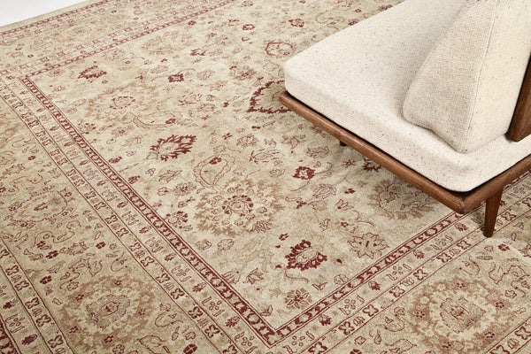 Antique Recreation Rug Fable Collection - overhead flat lay view