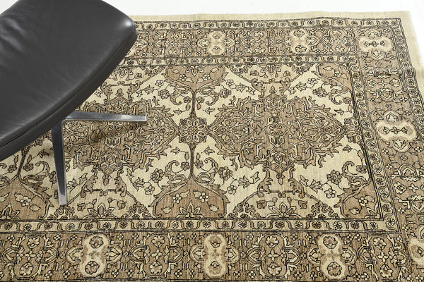Vintage Style Tabriz Revival Rug - artisan revival weave - overhead flat lay view [#15]