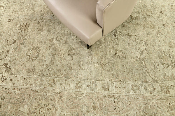 Vintage Style Sultanabad Revival Rug - artisan revival weave - styled in room setting [#22]