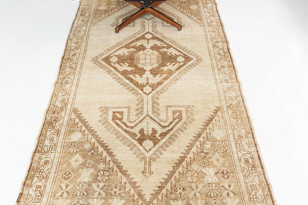 Vintage Turkish Anatolian Rug - hand-knotted in Turkey - close-up of weave texture and pile [#14]