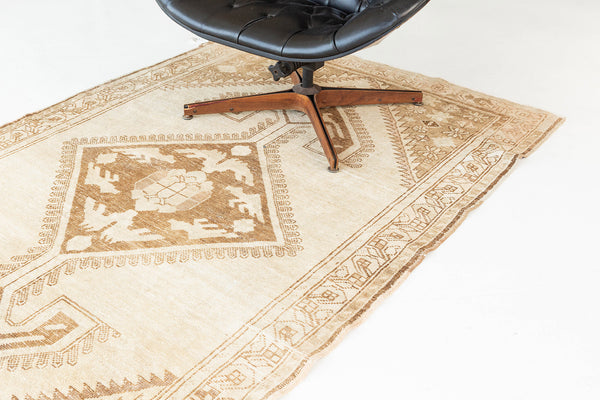 Vintage Turkish Anatolian Rug - hand-knotted in Turkey - overhead flat lay view [#14]