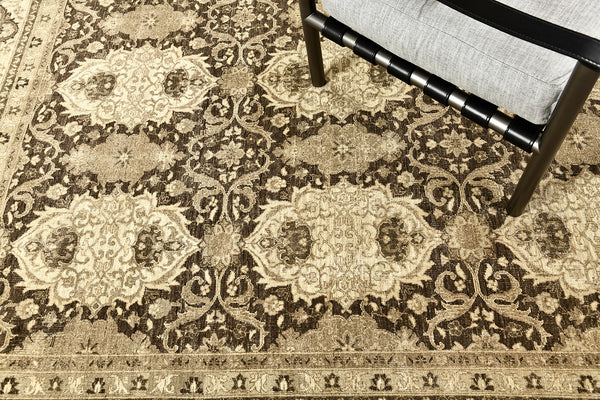 Vintage Style Tabriz Design Rug - styled in room setting [#3]