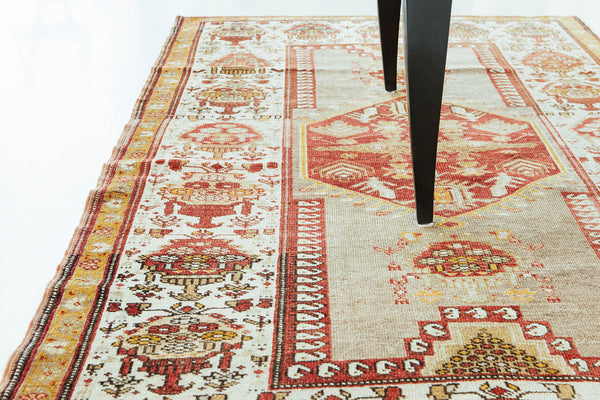 Vintage Turkish Anatolian Rug - hand-knotted in Turkey - styled in room setting [#97]