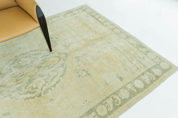 Vintage Turkish Anatolian Kars Rug - hand-knotted in Turkey - overhead flat lay view [#8]
