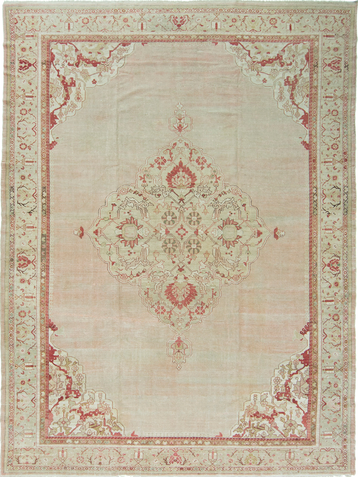Antique Turkish Oushak Rug - hand-knotted in Turkey - one-of-a-kind handmade area rug [#10]