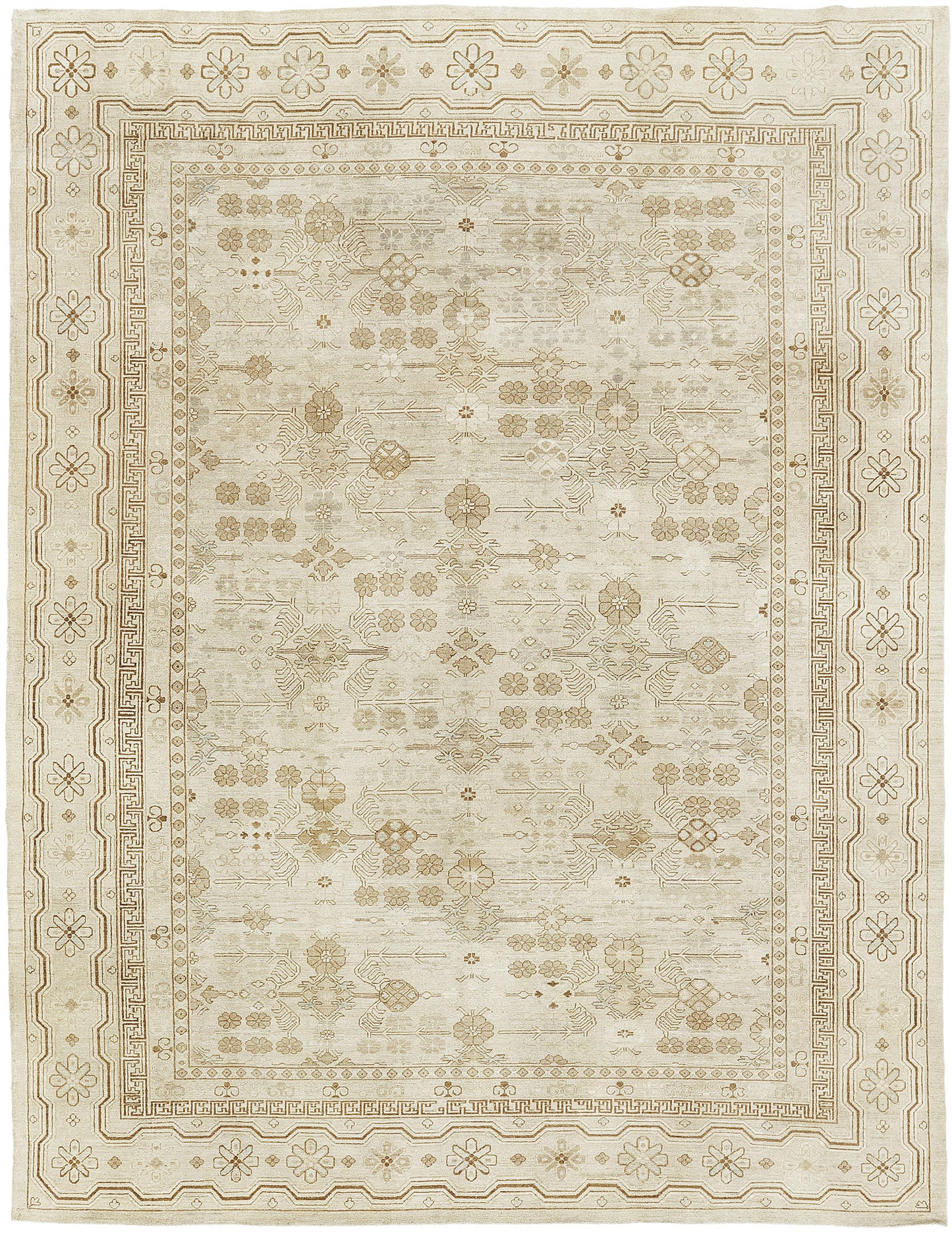 Vintage Style Khotan Revival Rug