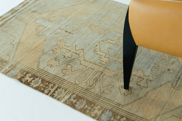 Vintage Turkish Anatolian Rug - hand-knotted in Turkey - detailed border and fringe [#4]