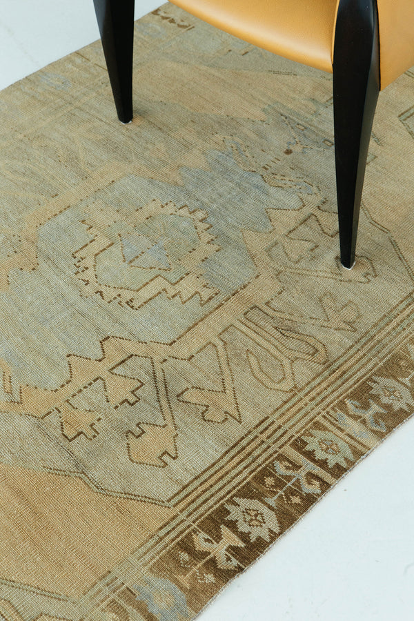 Vintage Turkish Anatolian Rug - hand-knotted in Turkey - styled in room setting [#4]