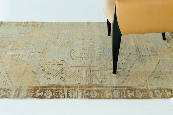 Vintage Turkish Anatolian Rug - hand-knotted in Turkey - close-up of weave texture and pile [#4]