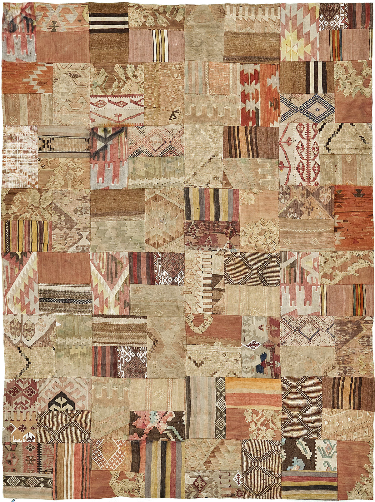 Vintage Turkish Patchwork - upcycled patchwork, hand-knotted in Turkey - one-of-a-kind handmade area rug [#3]