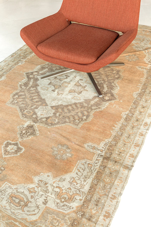Vintage Turkish Anatolian Rug - hand-knotted in Turkey - styled in room setting [#92]