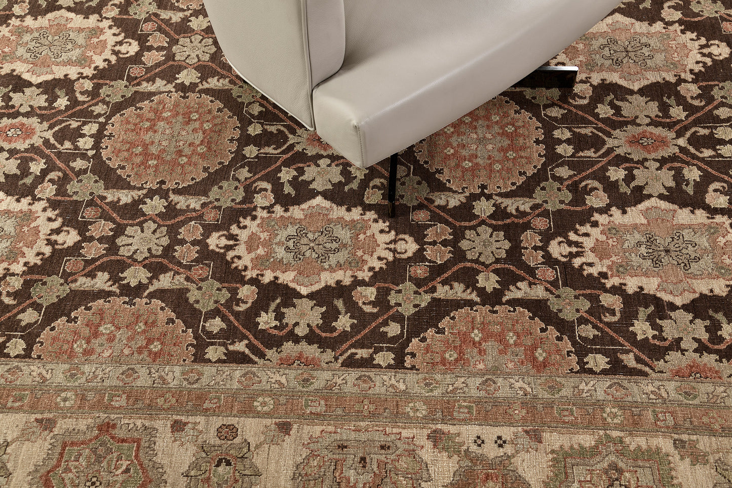 Natural Dye Mahal Design Rug D5137 Bliss