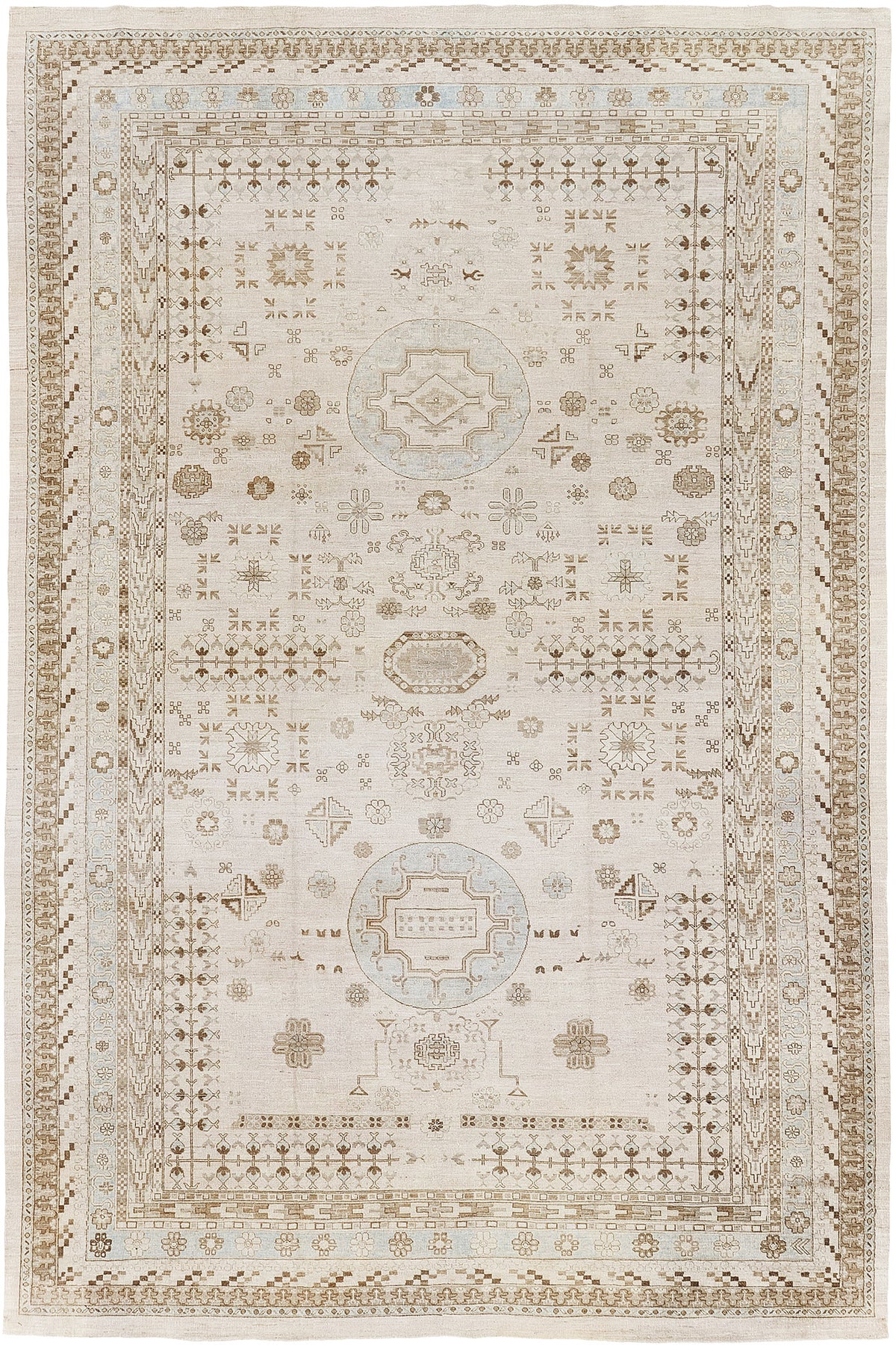 18th Century Khotan Design Revival Rapture - 18th-century, East Turkestan Khotan - one-of-a-kind handmade area rug