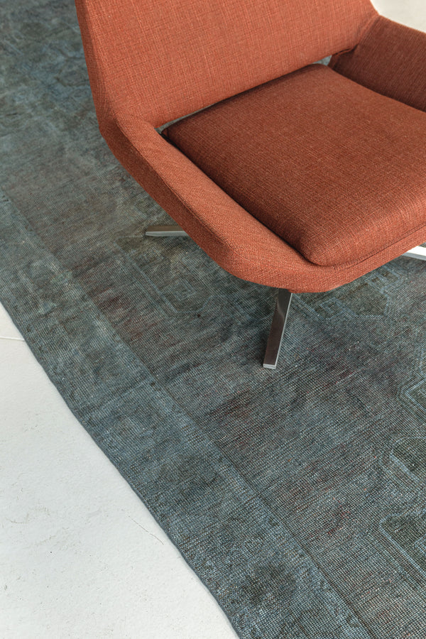 Overdyed Vintage Turkish Anatolian Runner - hand-knotted in Turkey - styled in room setting [#1]