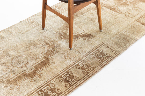 Vintage Turkish Anatolian Runner - hand-knotted in Turkey - overhead flat lay view [#19]