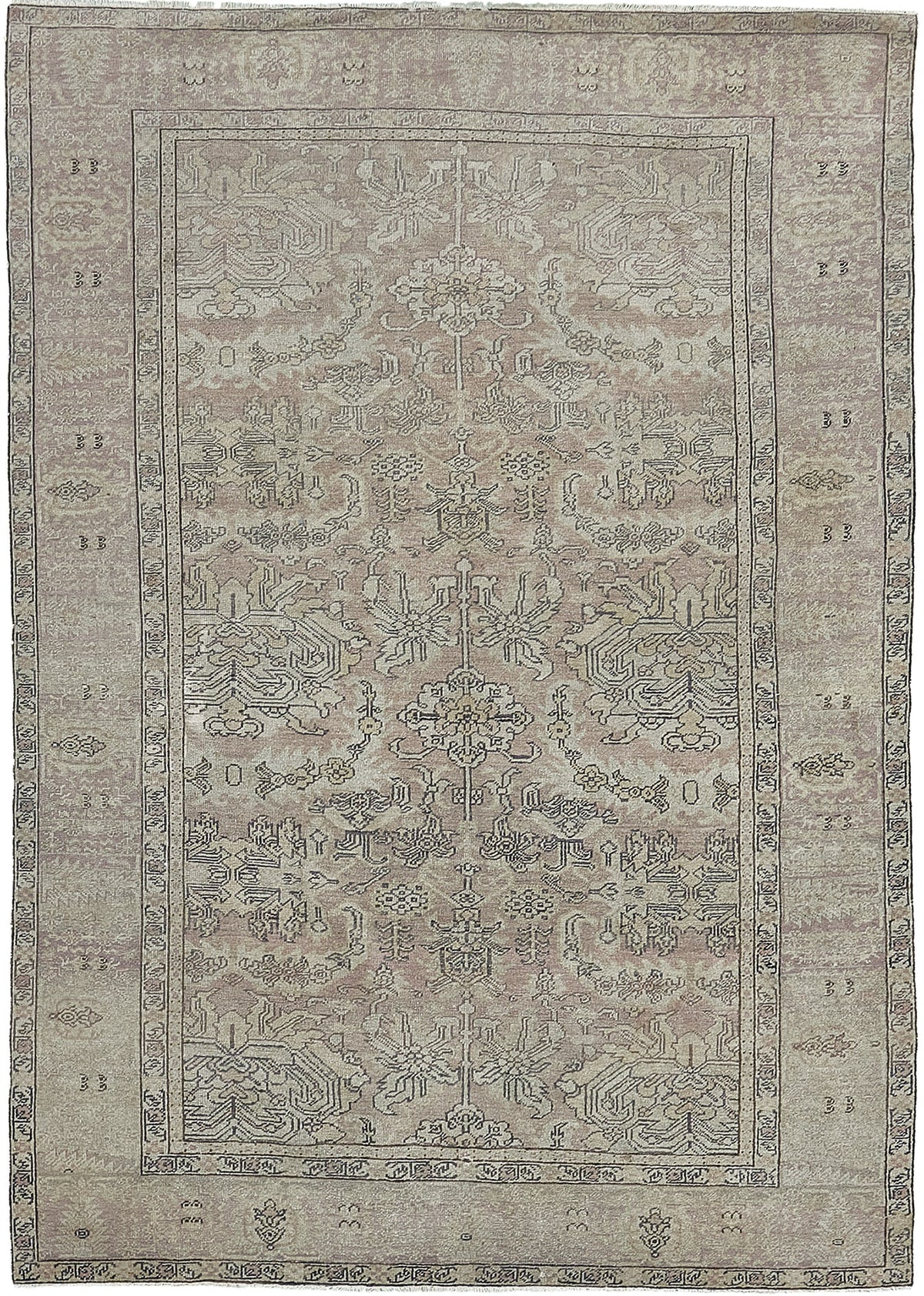 Vintage Turkish Oushak Rug - hand-knotted in Turkey - one-of-a-kind handmade area rug [#1]