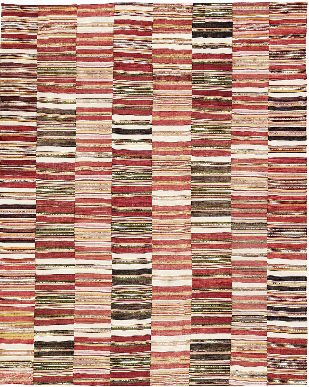 Vintage Turkish Kilim Patchwork - flat-weave kilim, hand-knotted in Turkey - one-of-a-kind handmade area rug [#3]