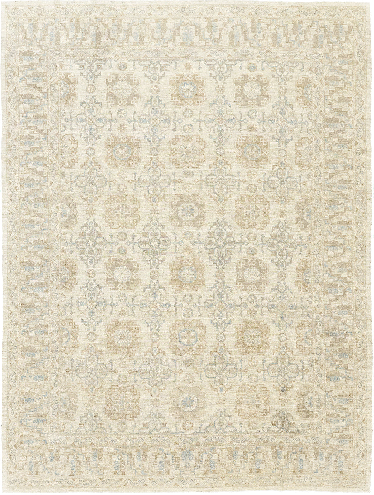 18th Century Khotan Revival Rug - 18th-century, East Turkestan Khotan - one-of-a-kind handmade area rug [#1]