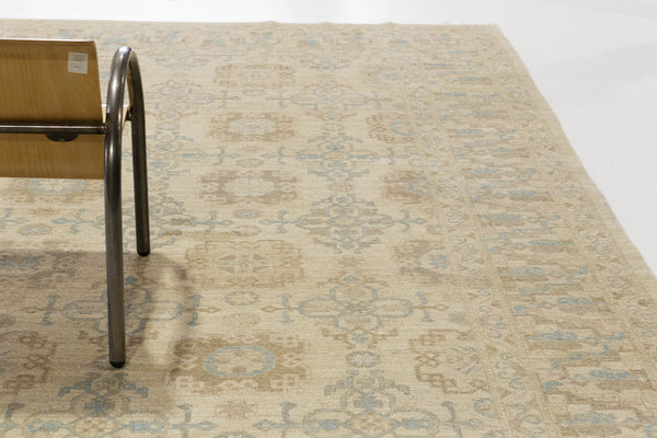 18th Century Khotan Revival Rug - 18th-century, East Turkestan Khotan - detailed border and fringe [#1]