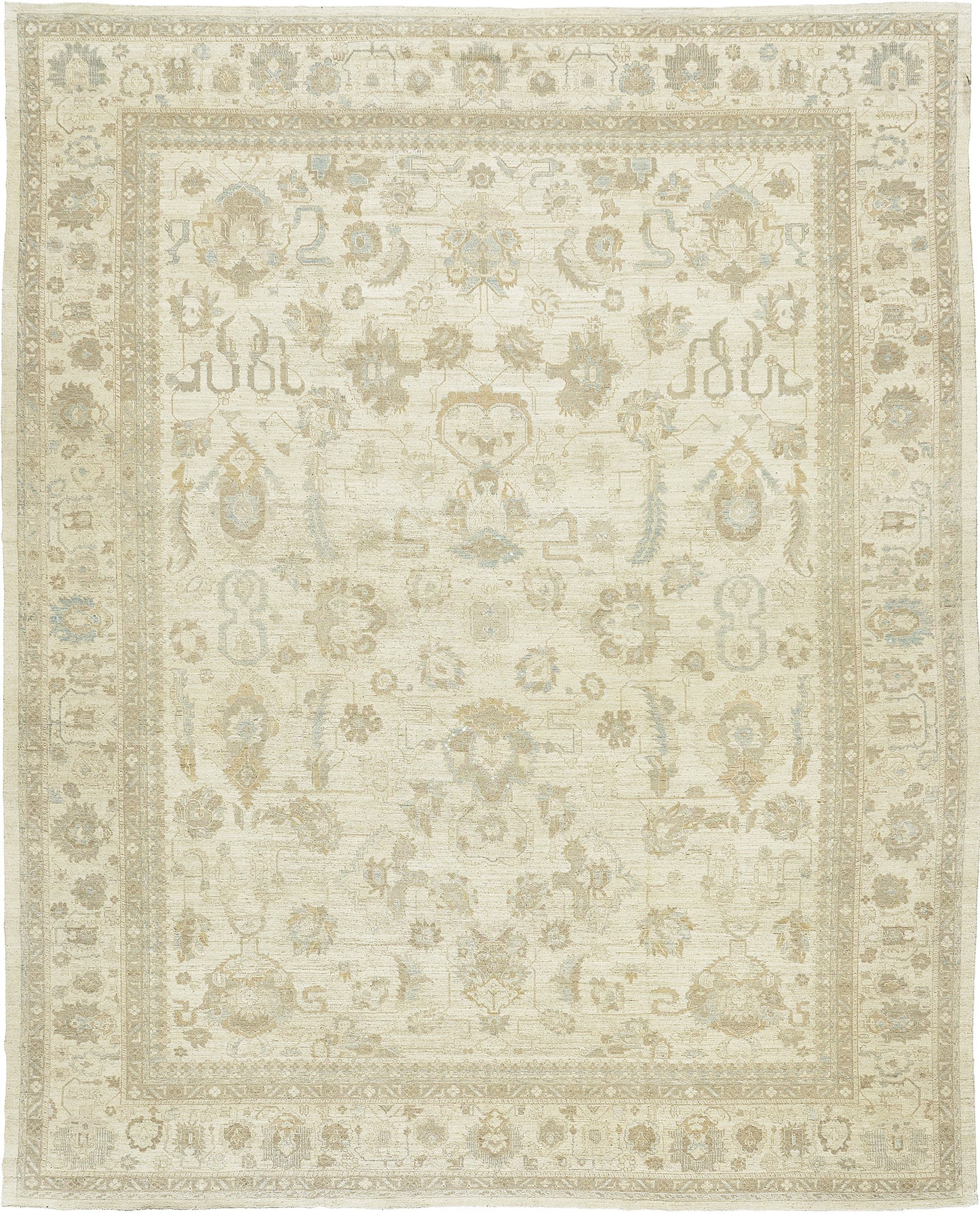 Vintage Style Oushak Design Rug